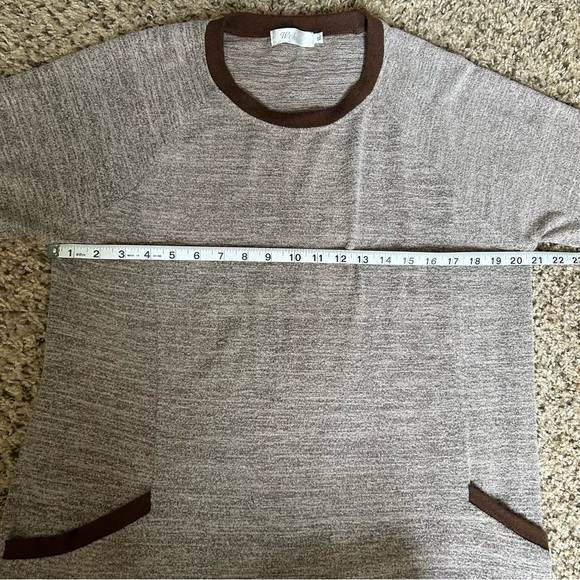 Wekili | Color Block Long-Sleeve Tunic Tops Crew Neck Sweatshirt Pockets - Picture 6 of 10